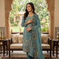 Teal Georgette Kurta Pant Set with Dupatta