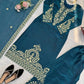 Teal JMC Silk Embroidered Palazzo Suit Set for Festive and Wedding Wear