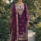 Teal JMC Silk Embroidered Palazzo Suit Set for Festive and Wedding Wear