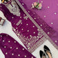 Teal JMC Silk Embroidered Palazzo Suit Set for Festive and Wedding Wear