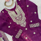 Teal JMC Silk Embroidered Palazzo Suit Set for Festive and Wedding Wear