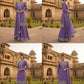 Teal JMC Silk Embroidered Palazzo Suit Set for Festive and Wedding Wear