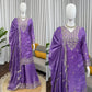 Teal JMC Silk Embroidered Palazzo Suit Set for Festive and Wedding Wear