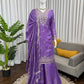 Teal JMC Silk Embroidered Palazzo Suit Set for Festive and Wedding Wear