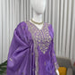Teal JMC Silk Embroidered Palazzo Suit Set for Festive and Wedding Wear