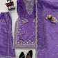 Teal JMC Silk Embroidered Palazzo Suit Set for Festive and Wedding Wear
