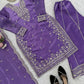 Teal JMC Silk Embroidered Palazzo Suit Set for Festive and Wedding Wear