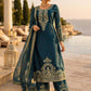 Teal JMC Silk Embroidered Palazzo Suit Set for Festive and Wedding Wear