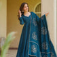 Teal Keyhole Back Anarkali