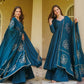 Teal Keyhole Back Anarkali