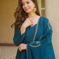 Teal Keyhole Back Anarkali