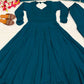 Teal Keyhole Back Anarkali