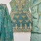 Teal Kiran Embroidered Sharara
