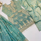 Teal Kiran Embroidered Sharara