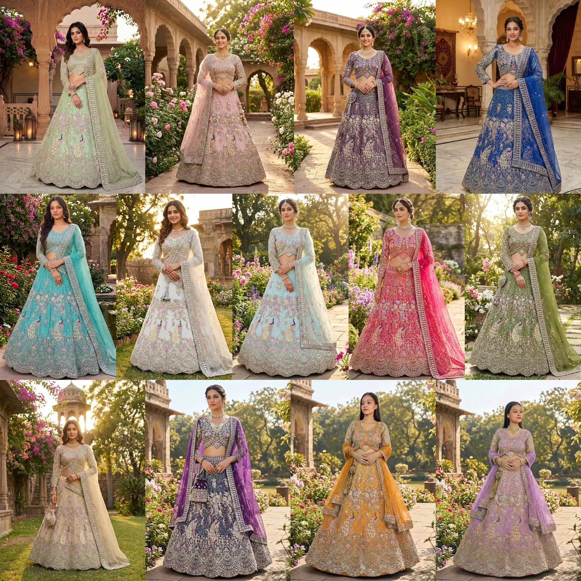 Teal Peacock Embroidered Butterfly Net Lehenga Set for Weddings and Grand Festive Occasions