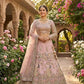 Teal Peacock Embroidered Butterfly Net Lehenga Set for Weddings and Grand Festive Occasions