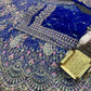 Teal Peacock Embroidered Butterfly Net Lehenga Set for Weddings and Grand Festive Occasions