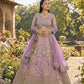 Teal Peacock Embroidered Butterfly Net Lehenga Set for Weddings and Grand Festive Occasions