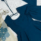 Teal Pearl Yoke Anarkali Gown