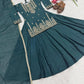 Teal Sequin Peplum Lehenga