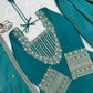 Teal Vichitra Silk Kurta Set