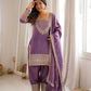 Teal Vichitra Silk Kurta Set