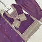 Teal Vichitra Silk Kurta Set