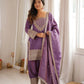 Teal Vichitra Silk Kurta Set