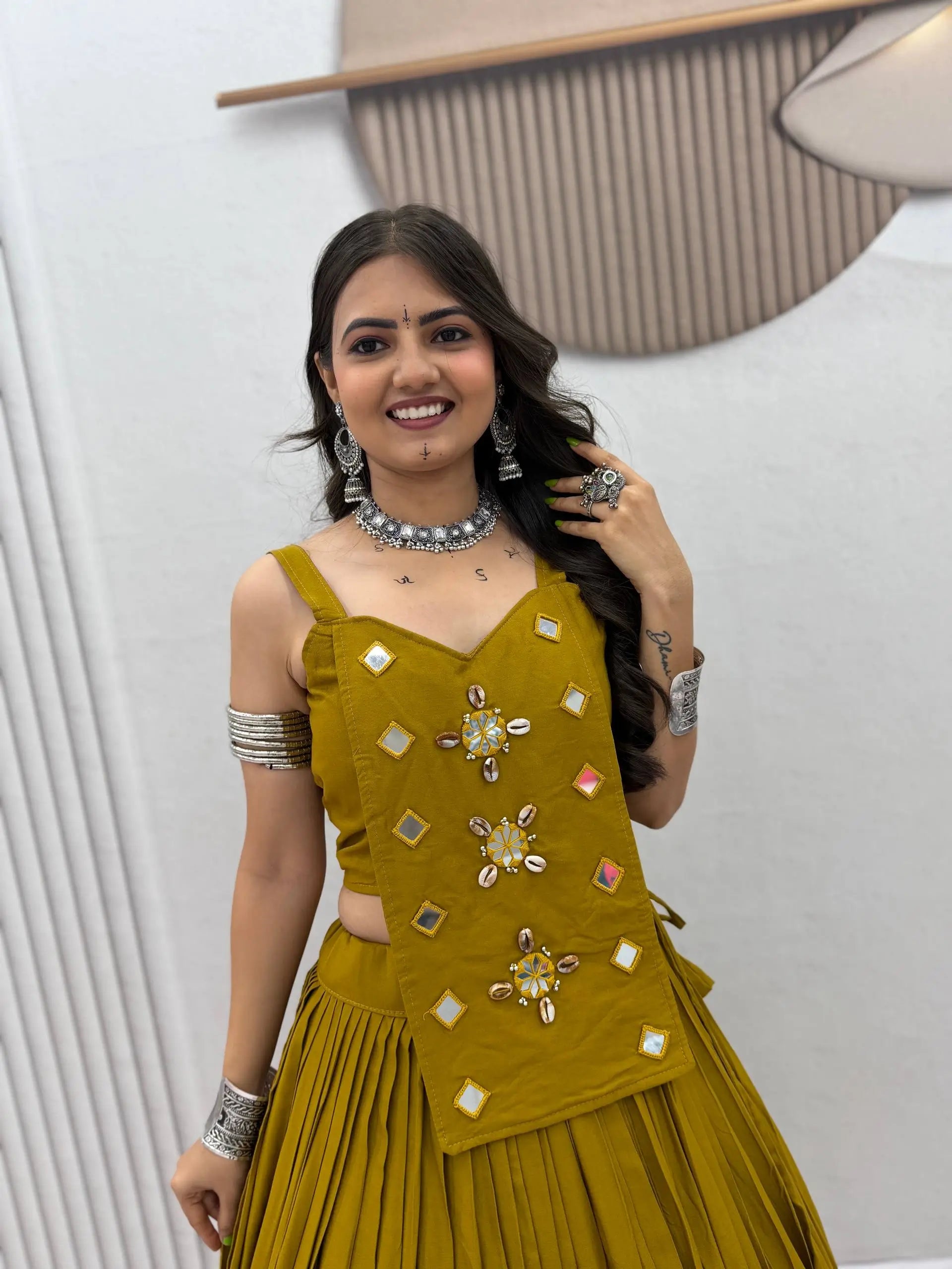 Terracotta Cowrie Lehenga Choli