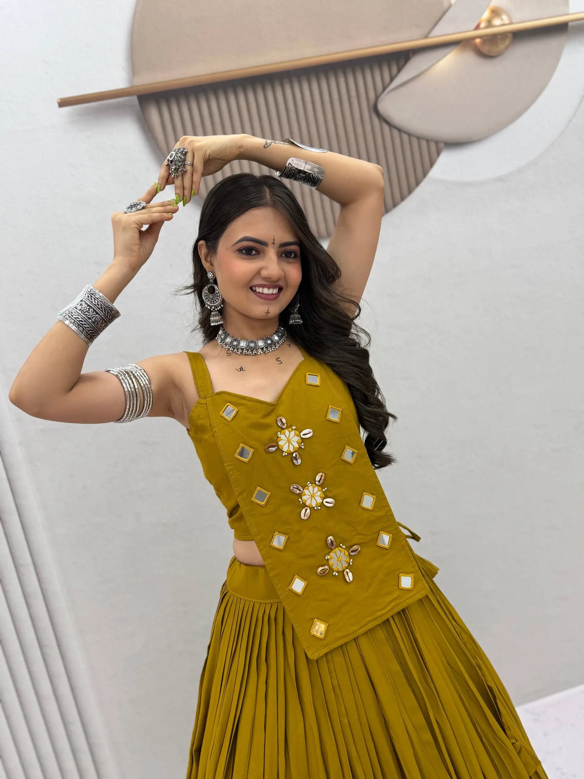 Terracotta Cowrie Lehenga Choli