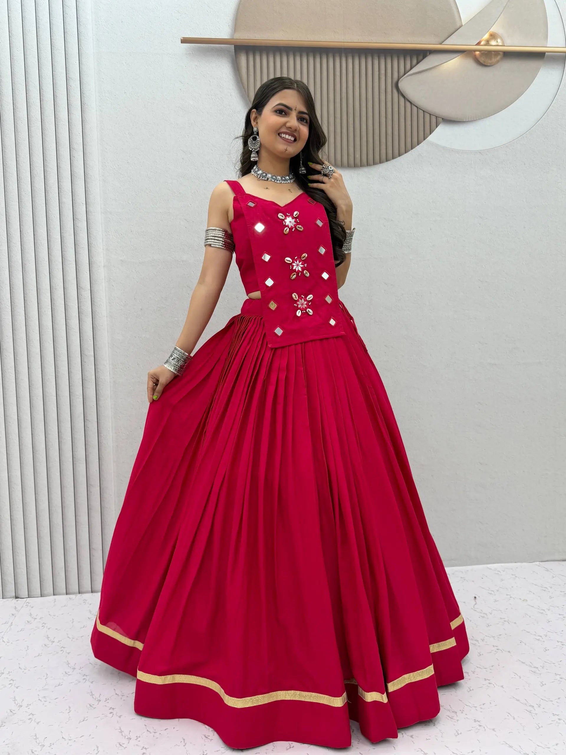 Terracotta Cowrie Lehenga Choli