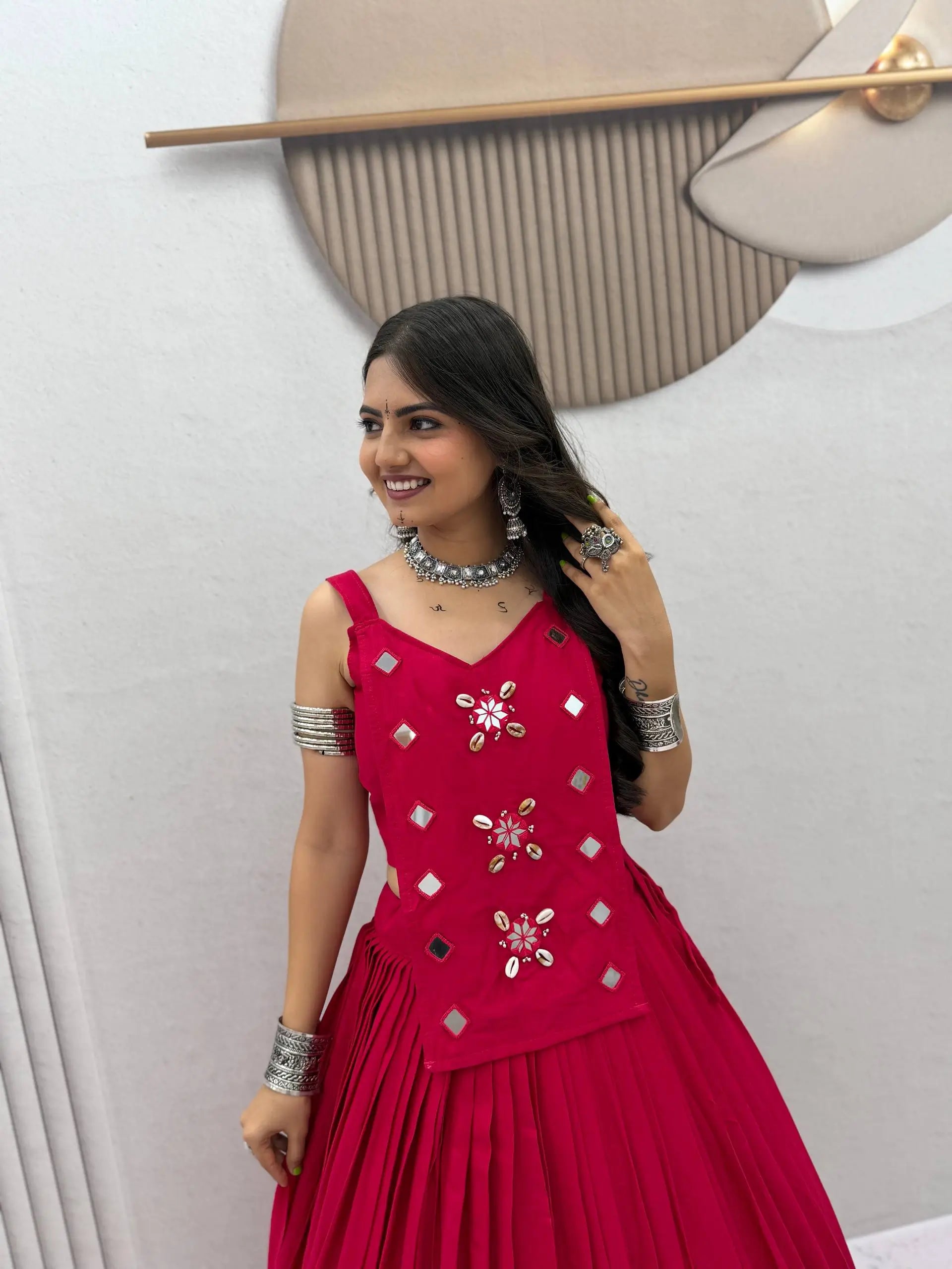 Terracotta Cowrie Lehenga Choli