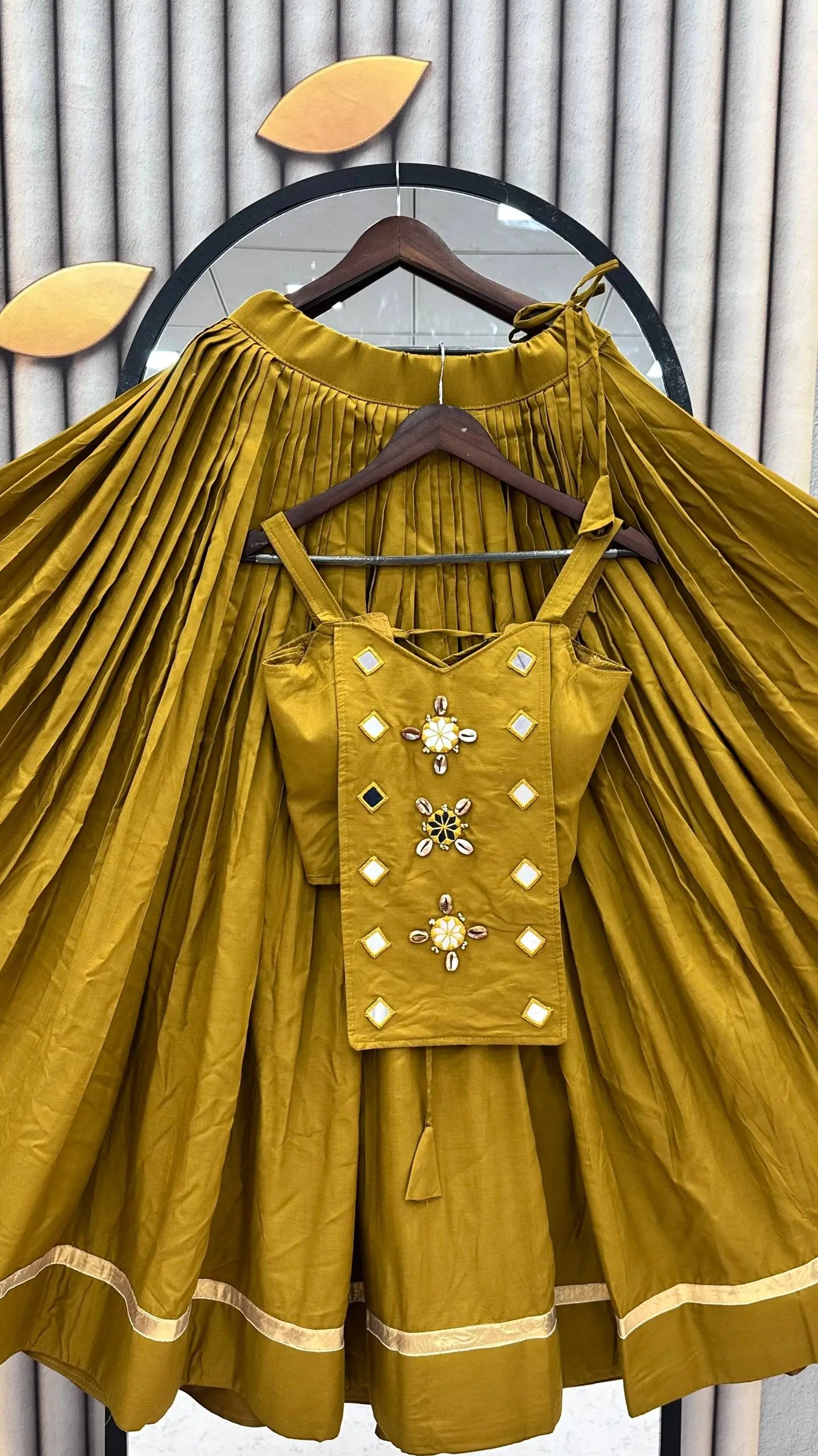 Terracotta Cowrie Lehenga Choli