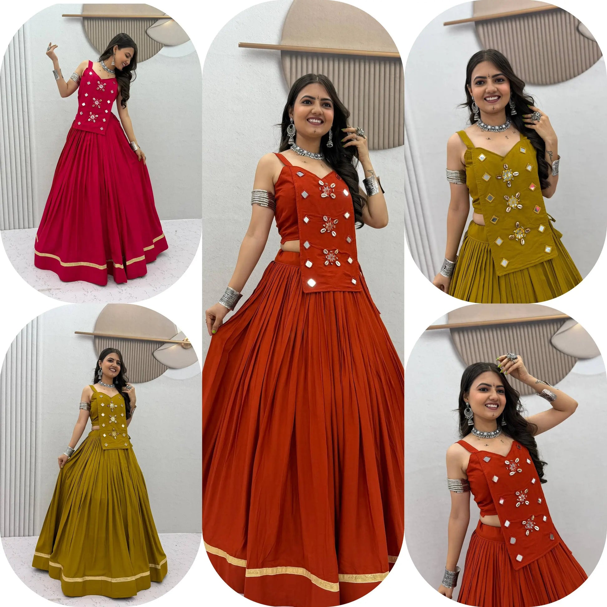 Terracotta Cowrie Lehenga Choli