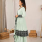 Thread Work Natural Crepe Kurta Pant Set with Dupatta