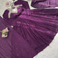 Thread Work Vichitra Silk Anarkali Set with Dupatta