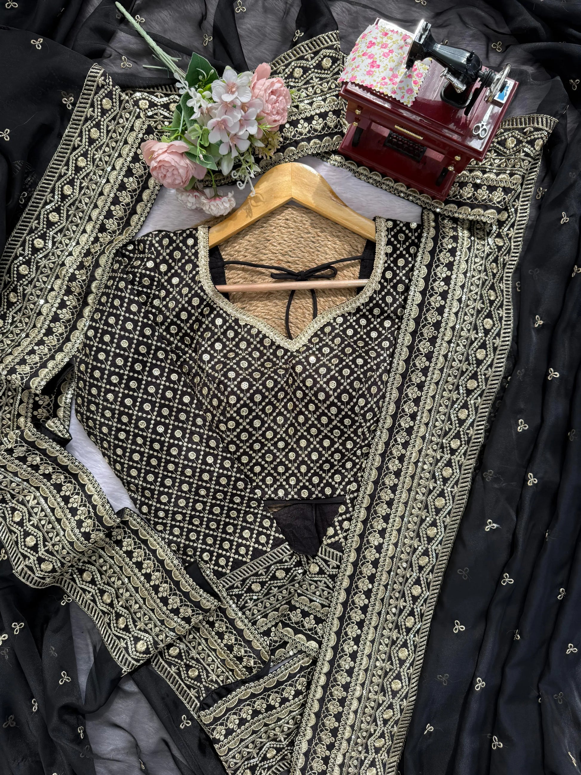 Tibby Silk Embroidered Designer Saree