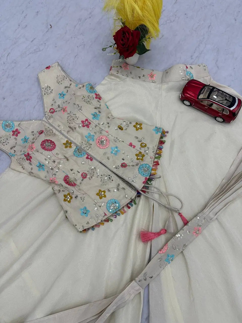 Tissue Simmer Embroidered Palazzo Set