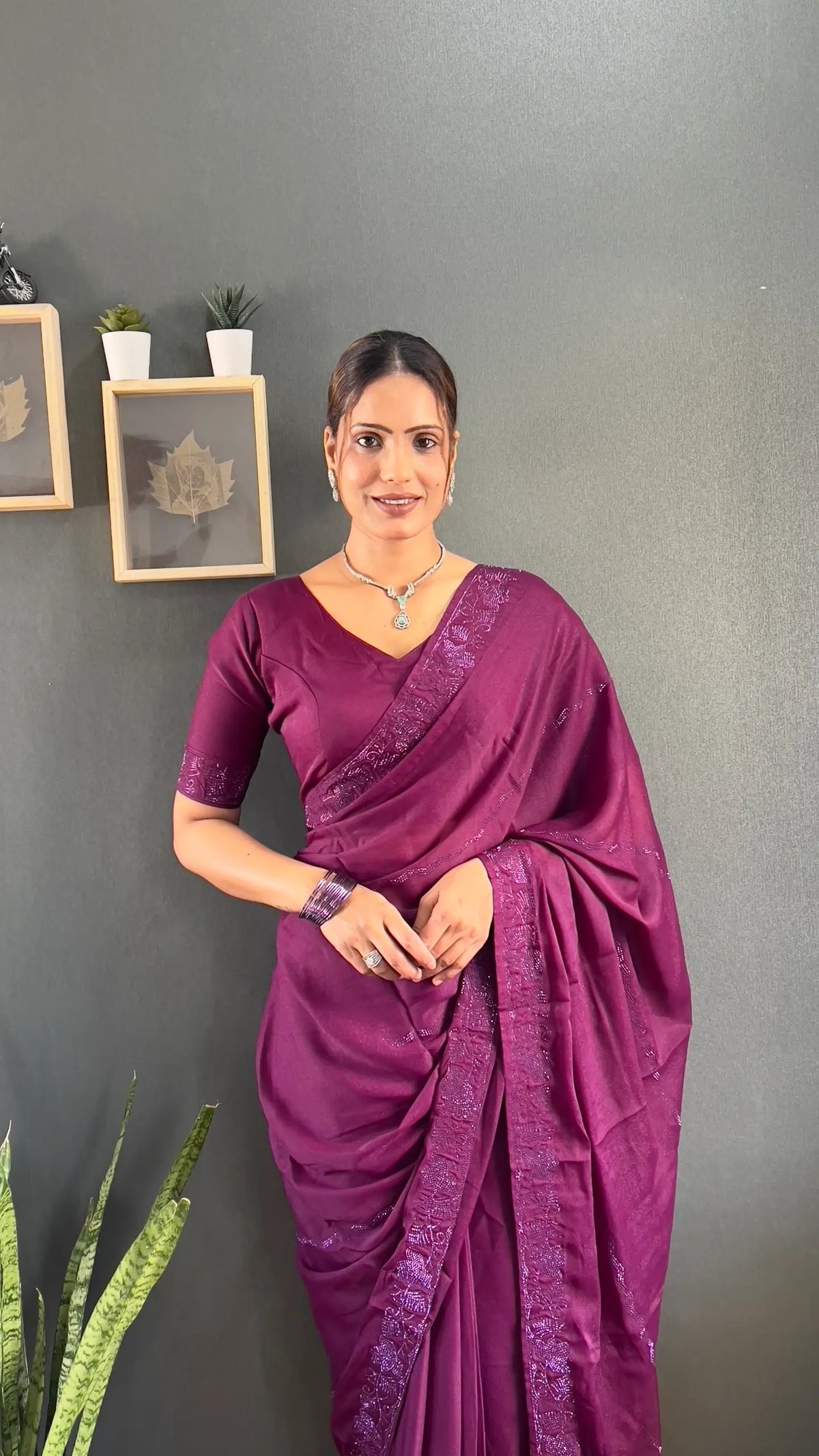 Tone-on-Tone Georgette Saree