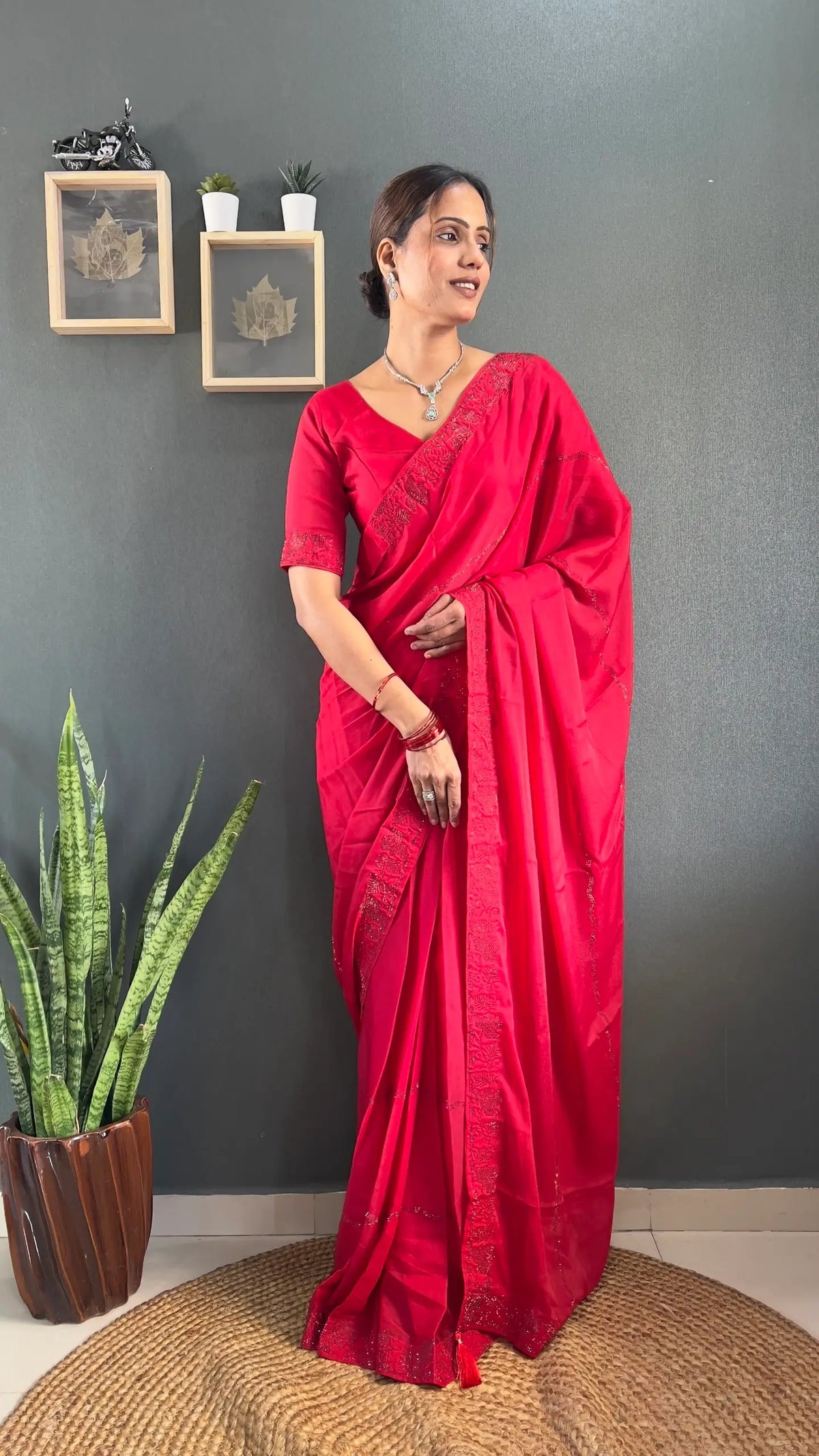 Tone-on-Tone Georgette Saree