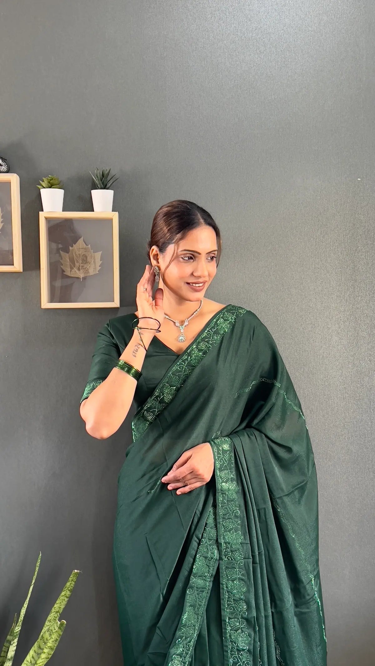 Tone-on-Tone Georgette Saree