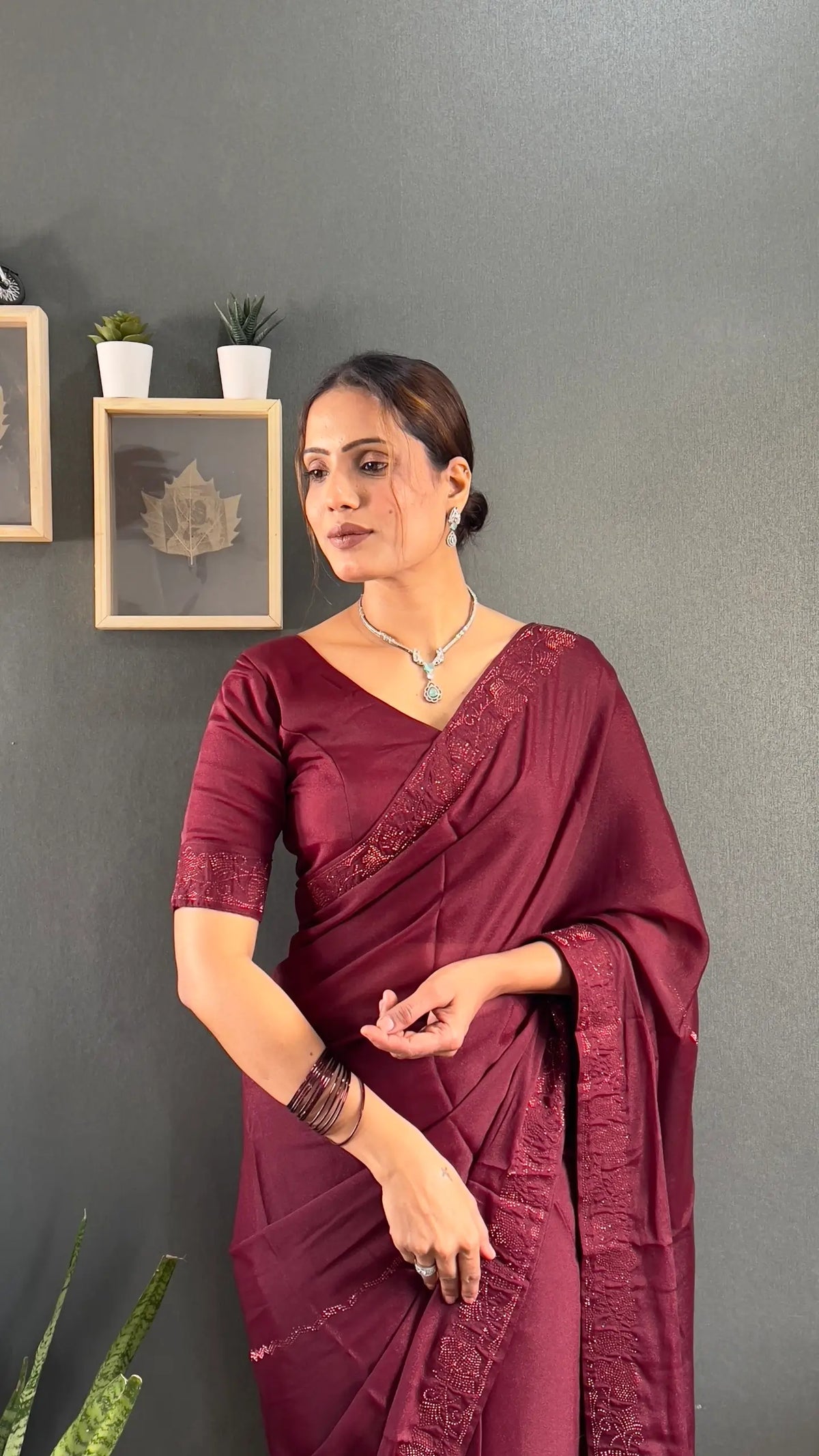 Tone-on-Tone Georgette Saree