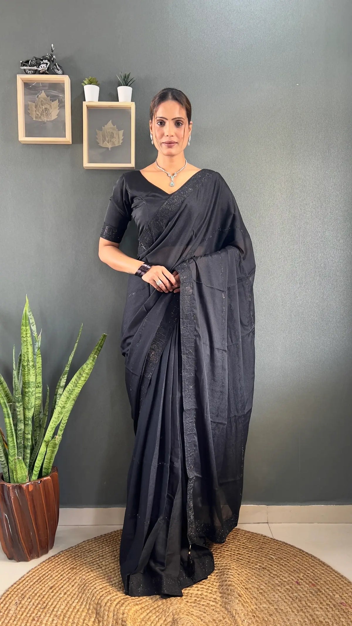 Tone-on-Tone Georgette Saree