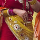 Traditional Bandhani Style Chiffon Saree with Gota patti Work