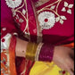 Traditional Bandhani Style Chiffon Saree with Gota patti Work