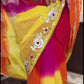 Traditional Bandhani Style Chiffon Saree with Gota patti Work