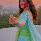 Traditional Bandhani Style Chiffon Saree with Gota patti Work