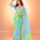 Traditional Bandhani Style Chiffon Saree with Gota patti Work