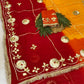Traditional Bandhani Style Chiffon Saree with Gota patti Work