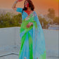 Traditional Bandhani Style Chiffon Saree with Gota patti Work